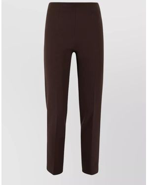 PT Torino Side-Slit Slim-Fit Ankle-Length Tailored Pants - Brown