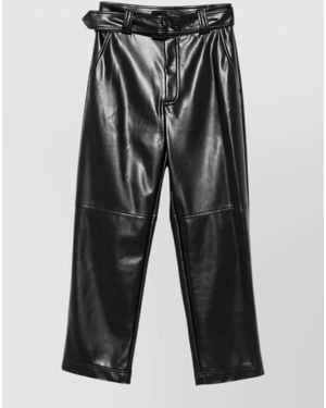 Twinset Silk Wide-Leg Pants - Gray