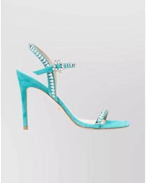 Stuart Weitzman Suede Leather Court Shoes - Blue