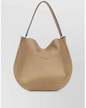 Isabel Marant Oskan Hobo Calf Leather Tote Bag - Natural