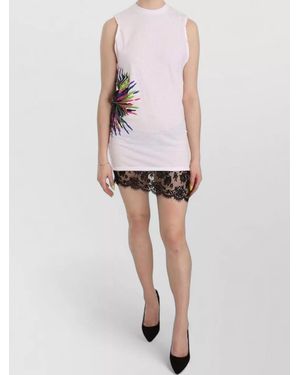 DSquared² Cotton Printed Sleeveless Mini Dress - Pink