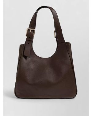 Furla Medium Leather Shoulder Bag Adjustable Strap - Brown