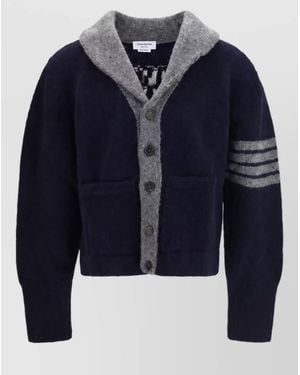 Thom Browne Wool Cardigan - Blue
