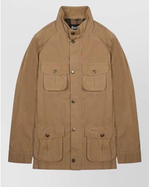 Barbour Cotton Single-Breasted Coat - Brown
