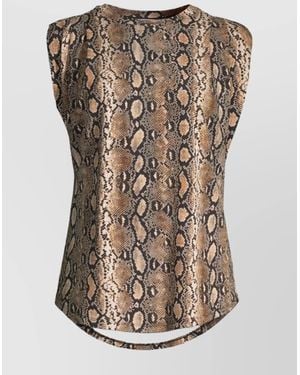 Michael Kors Python-Print T-Shirt - Brown