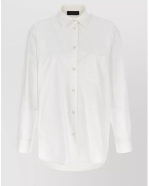 ANDAMANE 'Georgiana' Shirt With Chest Pocket - White