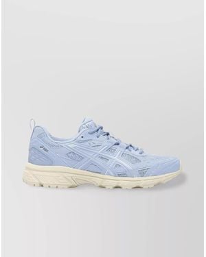 Asics Mesh Panel Slip-On Sneakers With Textured Sole - Blue