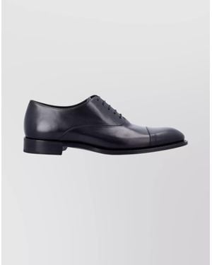 Saint Laurent Cap-Toe Oxford Footwear Leather Sole - Blue