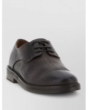 Marsèll Tubetto Derby Shoes Rounded Silhouette Smooth Finish - Black