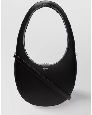 Coperni Oval Leather Crossbody Bag - Black