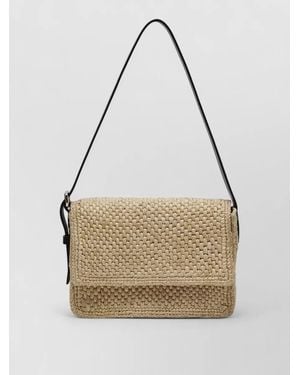 Manebí Shoulder Bag Adjustable Strap Woven Texture - Metallic