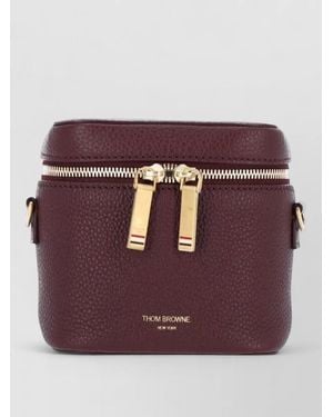 Thom Browne Leather Clutch Bag - Purple