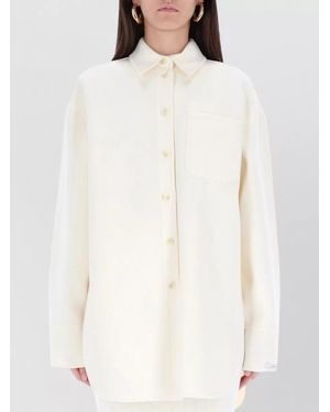 Sportmax Oversized Shirt Long Sleeves Chest Pocket - White