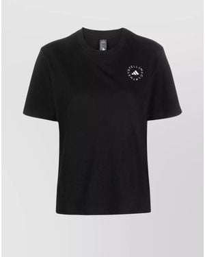 adidas By Stella McCartney Cotton Blend Logo Print Short-Sleeve T-Shirt - Black