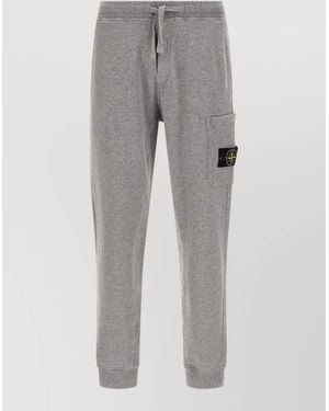 Stone Island 6200010 Joggers Back Pocket Ribbed Cuffs - Grey
