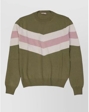 Herno Bicolor Wool Sweater - Green