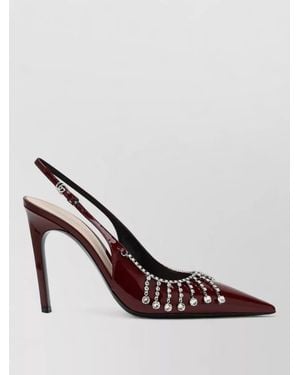Gucci Slingback Court Shoes Pointed Toe Embellished Design - Pink