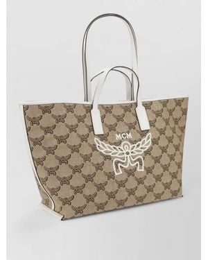 MCM Medium Himmel Leather Beach Bag - Natural