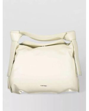 Calvin Klein Knotted Shoulder Bag - Natural