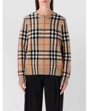 Burberry London Check Wool Cashmere Crew Sweater - Black