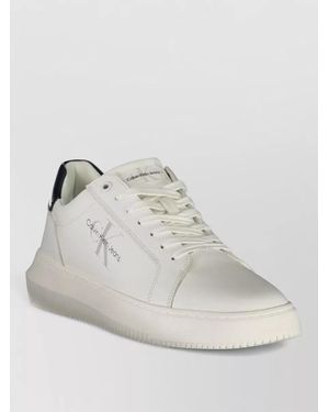 Calvin Klein Leather Low-Top Sneakers - White