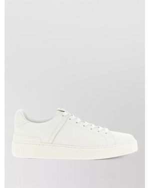 Balmain Leather Low-Top Trainers - Natural