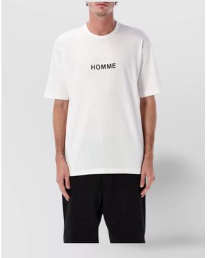Comme des Garçons Logo Print Cotton T-Shirt - White