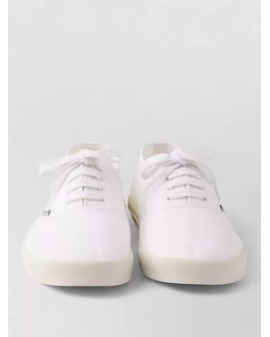 Prada Drill Fabric Low Top Lace Up Trainers - White