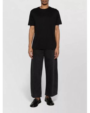Calvin Klein Supima Logo Crewneck T Shirt - Black