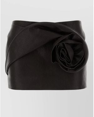 Magda Butrym Leather Wrap Mini Skirt - Black