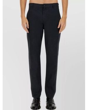 Aspesi Cotton Straight-Leg Chino Trousers - Blue
