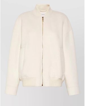 Sportmax Wool Bomber Jacket - Natural