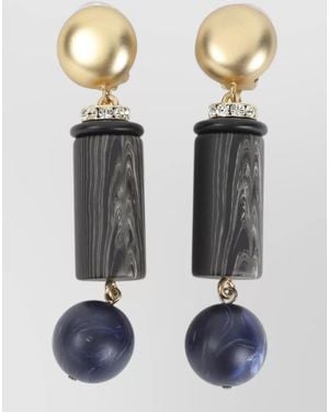 Giorgio Armani Spherical Bead Geometric Crystal Spacer Earrings - Multicolor