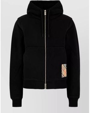 Burberry Cotton Sweatshirt Jacket - Black