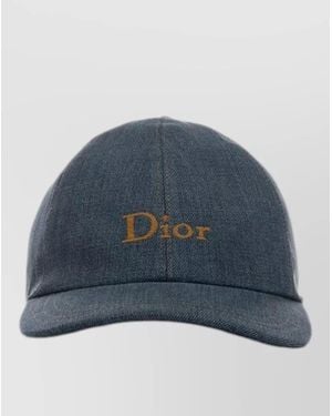Dior Baseball Cap Curved Brim Eyelet Vents - Blue