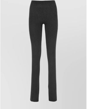 Dion Lee Knit Ribbed Flared Pants - Gray