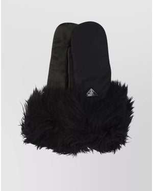 Prada Nappa Leather Gloves - Black