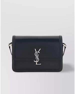 Saint Laurent Leather Solferino Crossbody Bag - Blue