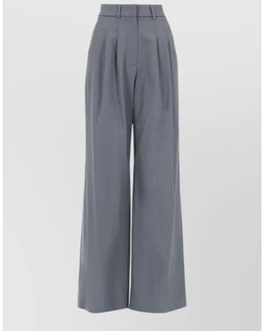 PT Torino High Waist Pleated Wide Leg Trousers - Grey