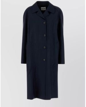 Miu Miu Oversize Mohair Blend Overcoat - Blue