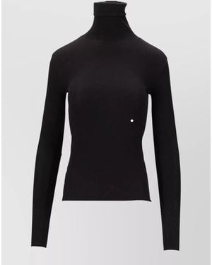 Ralph Lauren Knit Turtleneck Pullover Long Sleeves Slim Fit - Black