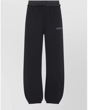 Moncler Relaxed Jersey Sweatpants Elastic Waistband - Black