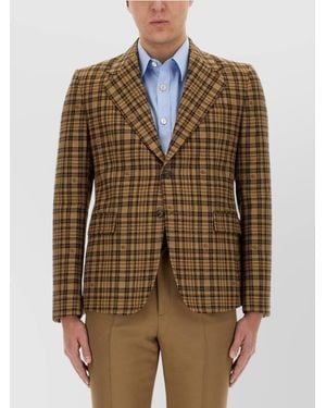 Gucci Jacket With Double G - Brown