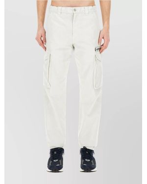 Aspesi Cotton Straight-Leg Pants - White