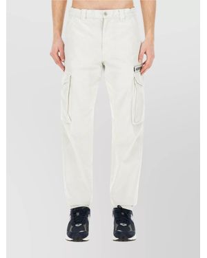 Aspesi Cotton Straight-Leg Trousers - White