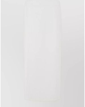 Loulou de Saison Virgin Wool Long Pencil Skirt - White