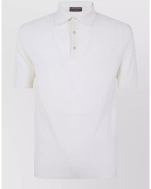 Filippo De Laurentis Short-Sleeve Polo Shirt - White