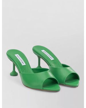 Aquazzura Bisous Mule 65 Mm Peep Toe Heel - Green