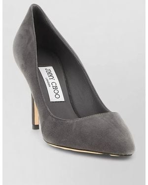 Jimmy Choo Leather Romy Court Shoes - Grey