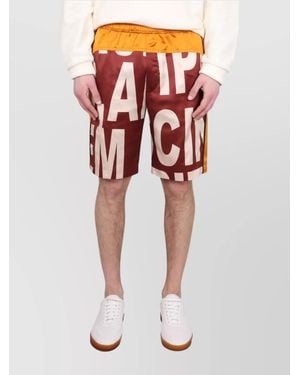 Dries Van Noten Viscose Bermuda Shorts - Red